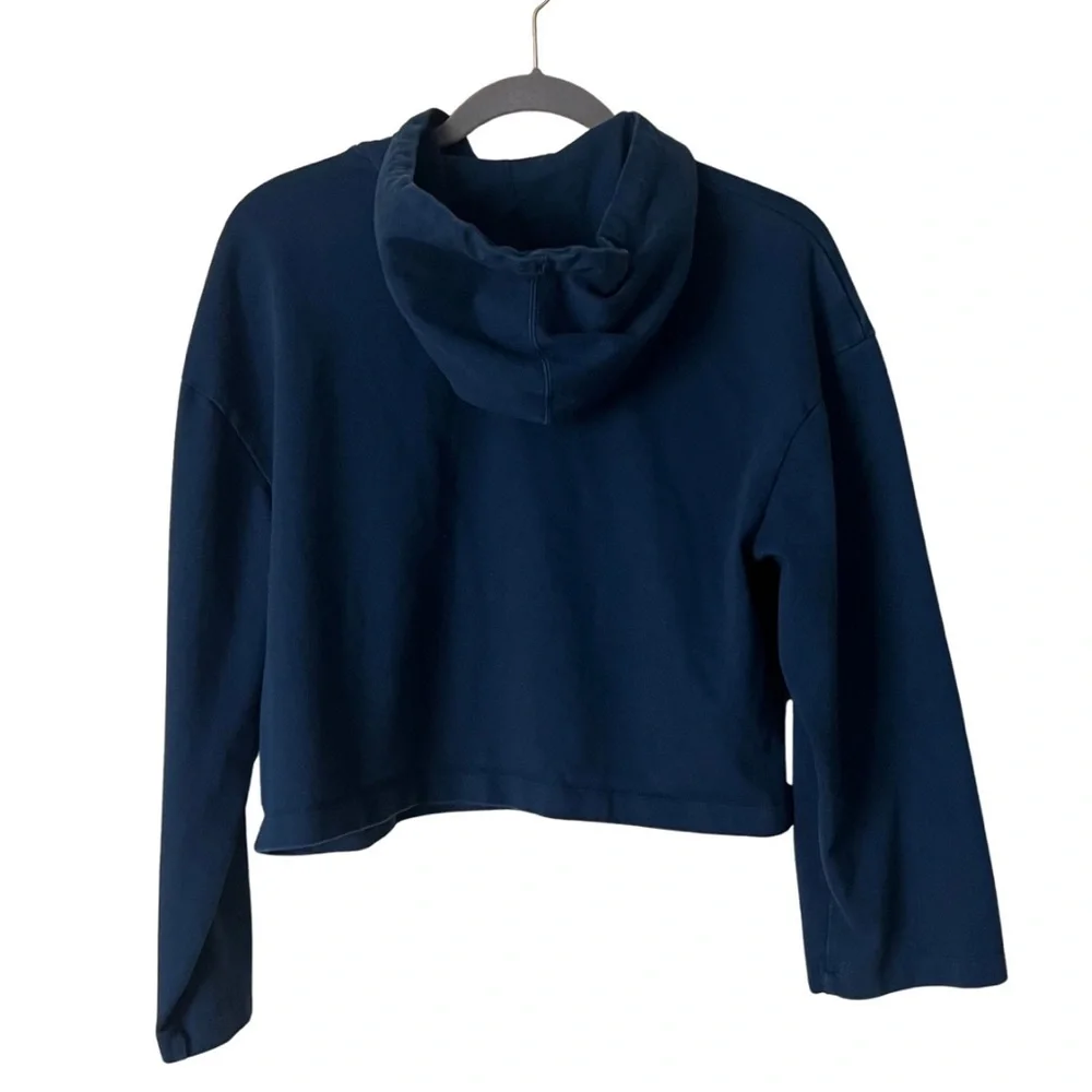 Nike Hoodie Womens Sportswear Jersey Crop Sweatshirt Blue Loose Fit, Medium
